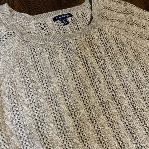 Vintage Y2K 2000s American Eagle Outfitters Cable Knit Sweater - Picture 3 of 8